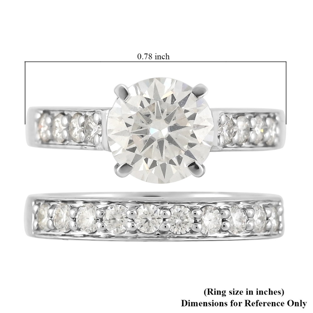 125 FACETS MOISSANITE WEDDING SET - Picture 8 of 13